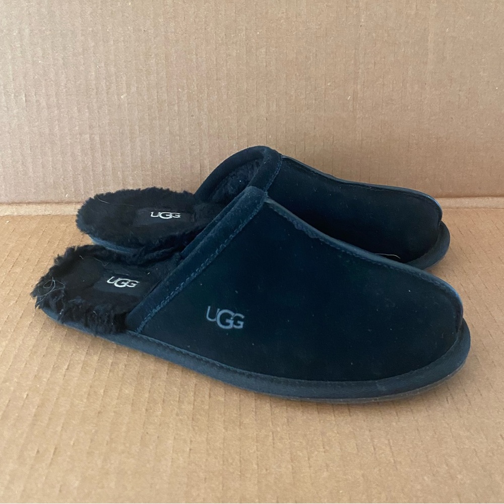 UGG Women's Pearle Slipper Black Suede Slip On | US 8